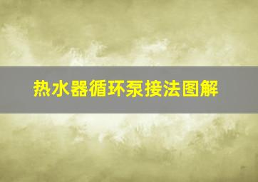 热水器循环泵接法图解