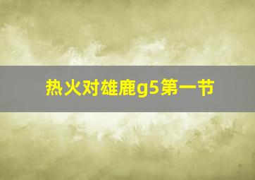 热火对雄鹿g5第一节