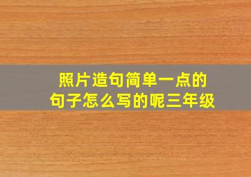 照片造句简单一点的句子怎么写的呢三年级