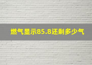 燃气显示85.8还剩多少气