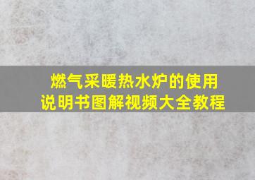 燃气采暖热水炉的使用说明书图解视频大全教程