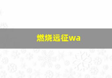 燃烧远征wa