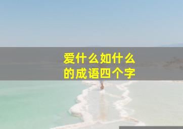 爱什么如什么的成语四个字