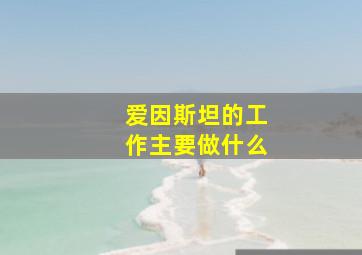 爱因斯坦的工作主要做什么