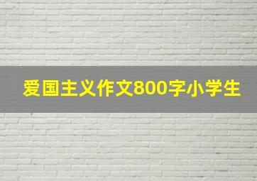 爱国主义作文800字小学生