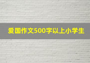 爱国作文500字以上小学生