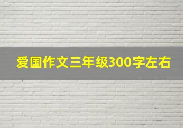 爱国作文三年级300字左右