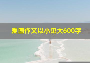 爱国作文以小见大600字