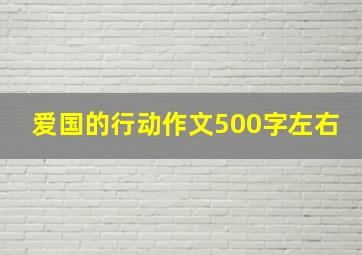 爱国的行动作文500字左右