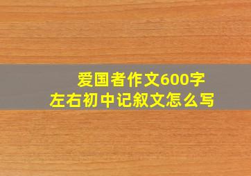 爱国者作文600字左右初中记叙文怎么写