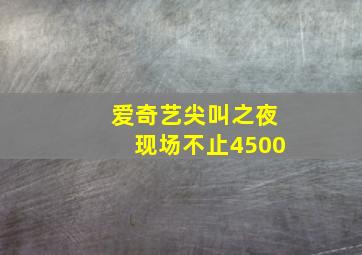 爱奇艺尖叫之夜现场不止4500