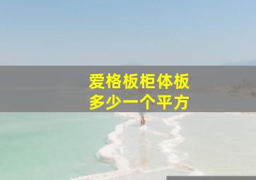 爱格板柜体板多少一个平方