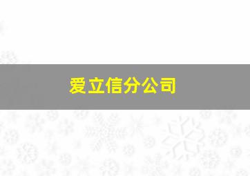 爱立信分公司