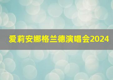 爱莉安娜格兰德演唱会2024