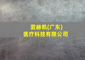 爱赫凯(广东)医疗科技有限公司