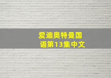 爱迪奥特曼国语第13集中文