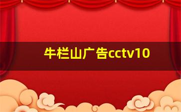 牛栏山广告cctv10