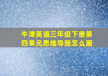 牛津英语三年级下册第四单元思维导图怎么画