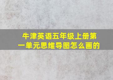 牛津英语五年级上册第一单元思维导图怎么画的