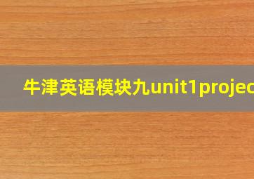 牛津英语模块九unit1project