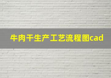 牛肉干生产工艺流程图cad