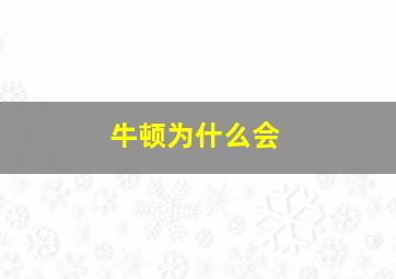 牛顿为什么会