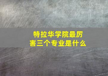 特拉华学院最厉害三个专业是什么