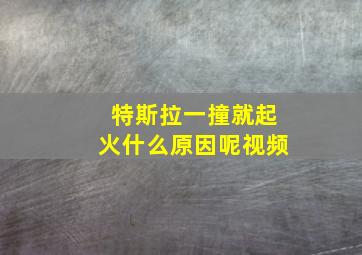 特斯拉一撞就起火什么原因呢视频