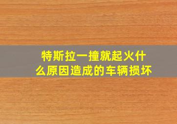 特斯拉一撞就起火什么原因造成的车辆损坏