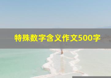 特殊数字含义作文500字