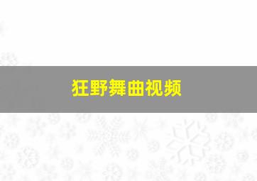 狂野舞曲视频