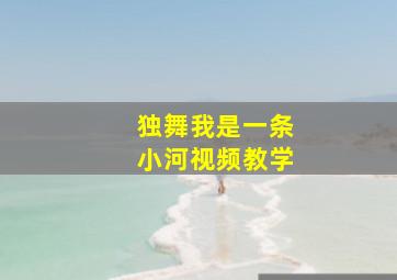 独舞我是一条小河视频教学