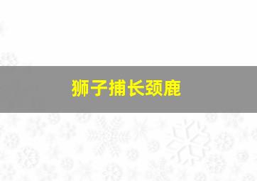 狮子捕长颈鹿