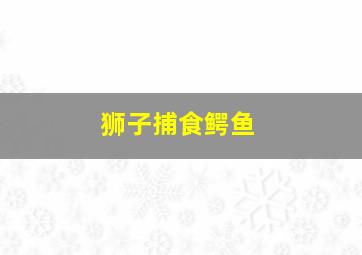 狮子捕食鳄鱼