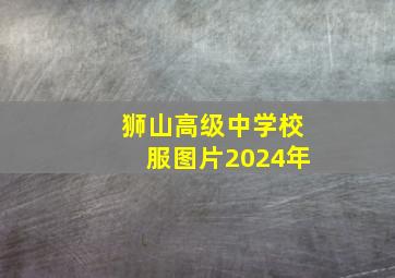 狮山高级中学校服图片2024年