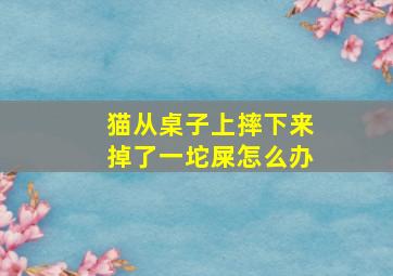 猫从桌子上摔下来掉了一坨屎怎么办