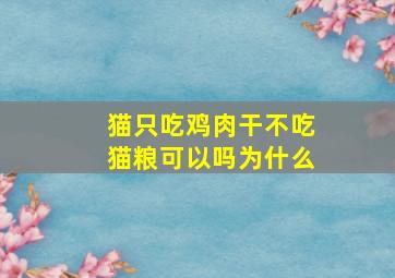 猫只吃鸡肉干不吃猫粮可以吗为什么