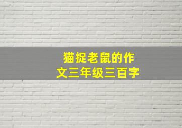 猫捉老鼠的作文三年级三百字