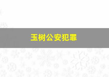 玉树公安犯罪