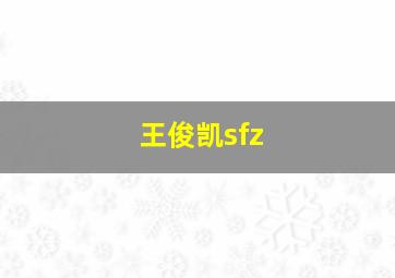 王俊凯sfz