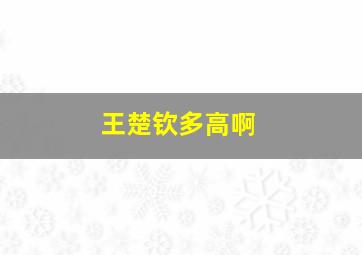 王楚钦多高啊