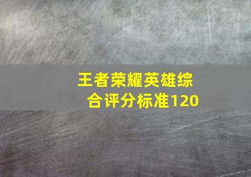 王者荣耀英雄综合评分标准120