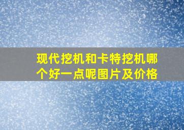 现代挖机和卡特挖机哪个好一点呢图片及价格