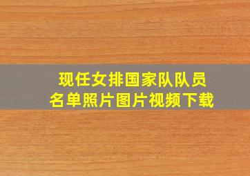 现任女排国家队队员名单照片图片视频下载