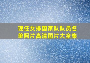 现任女排国家队队员名单照片高清图片大全集