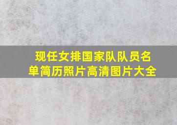 现任女排国家队队员名单简历照片高清图片大全