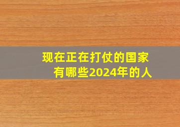 现在正在打仗的国家有哪些2024年的人