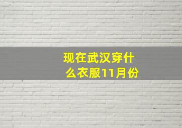 现在武汉穿什么衣服11月份