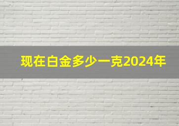 现在白金多少一克2024年