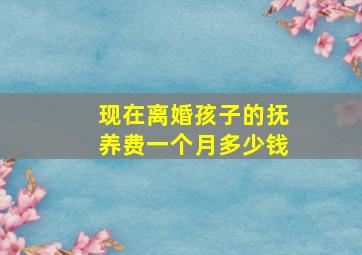 现在离婚孩子的抚养费一个月多少钱